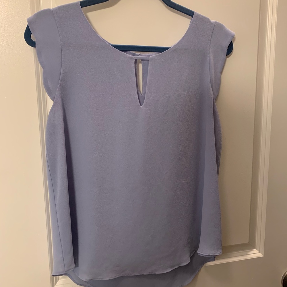 Powder Blue Cap Sleeve Sheath Top